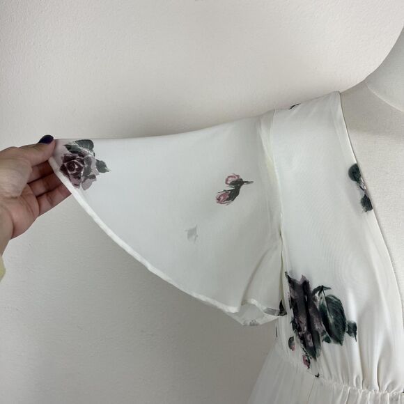 Show Me Your Mumu Dress Womens Small White Faye Flutter Maxi Floral Wedding USA - Picture 4 of 10